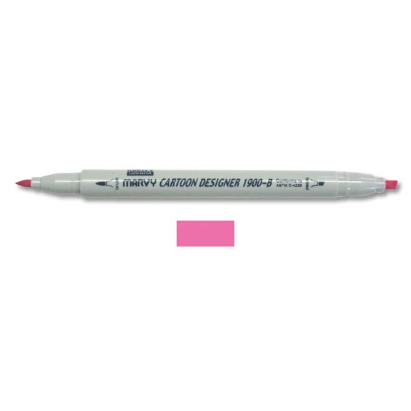 Marvy 1900-B Cartoon Designer Grafik Markör 9 PINK ürün görseli 1
