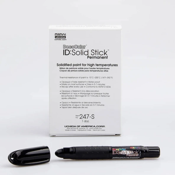 Marvy 247 Solid Stick Industrial Marker Siyah ürün görseli 1