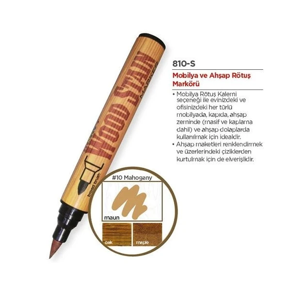 Marvy Wood Stain Ahşap Rötuş Kalemi MAUN (MAHOGANY) ürün görseli 1