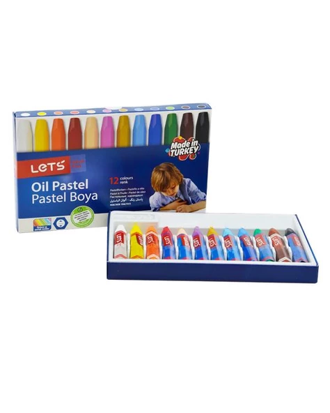 Lets 12 Renk Karton Kutulu Pastel Boya ürün görseli 1