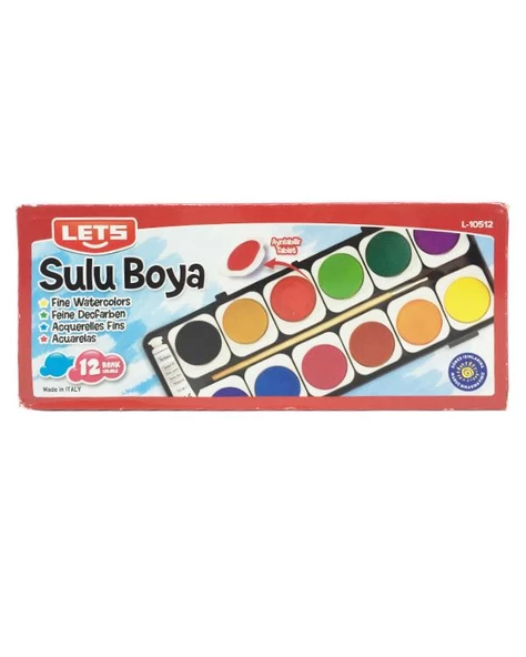 Lets 12 Renk Sulu Boya Ayrılabilir Tablet ürün görseli 1