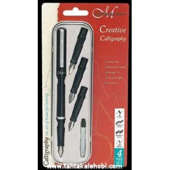 Manu Creative Calligraphy Set (4 Uç + Pompa) ürün görseli 1