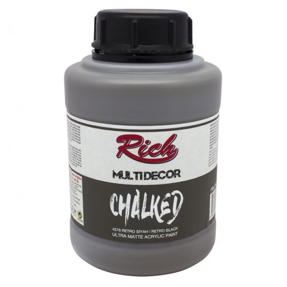 Rich Multi Decor Chalked Akrilik Boya 1250 cc 4578 RETRO SİYAH ürün görseli 1