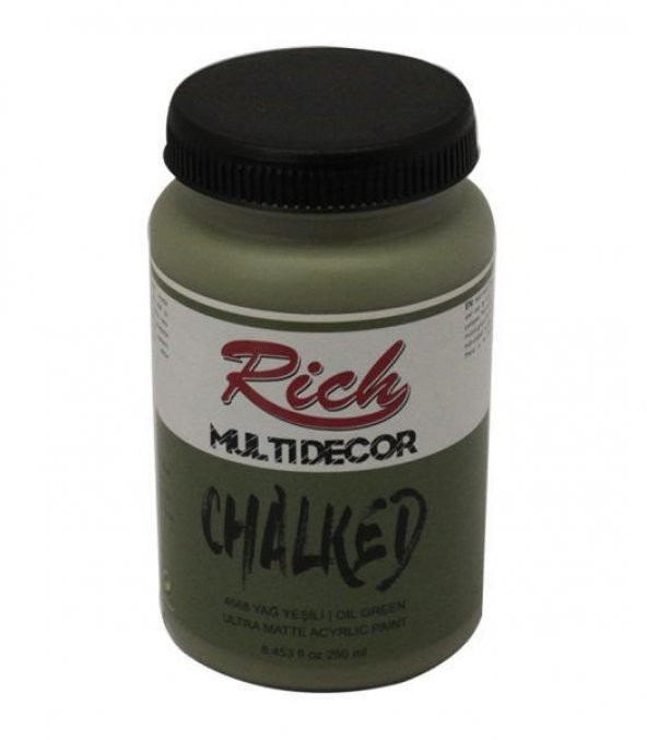 Rich Multi Decor Chalked Akrilik Boya 250 cc. 4568 YAĞ YEŞİLİ ürün görseli 1