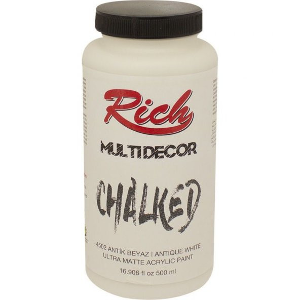 Rich Multi Decor Chalked Akrilik Boya 500 cc. 4502 ANTİK BEYAZ ürün görseli 1