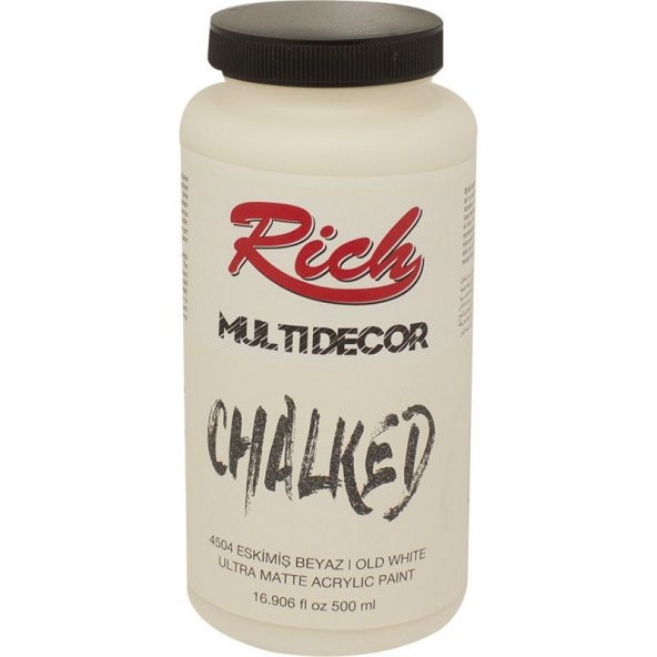 Rich Multi Decor Chalked Akrilik Boya 500 cc. 4504 ESKİMİŞ BEYAZ ürün görseli 1