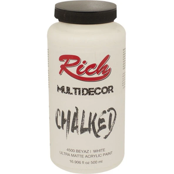 Rich Multi Decor Chalked Akrilik Boya 500 cc. 4500 BEYAZ ürün görseli 1