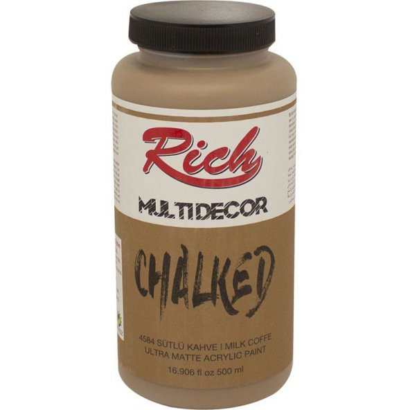 Rich Multi Decor Chalked Akrilik Boya 500 cc. 4584 SÜTLÜ KAHVE ürün görseli 1