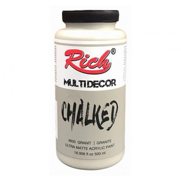 Rich Multi Decor Chalked Akrilik Boya 500 cc. 4600 GRANİT ürün görseli 1