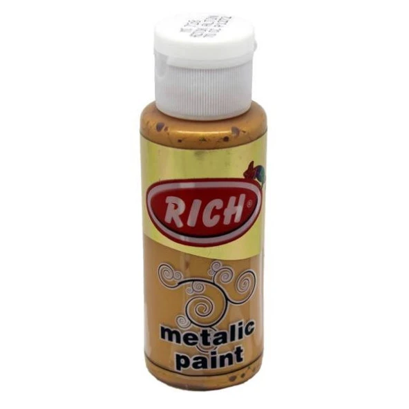 Rich Metalik Akrilik Boya 60 cc. 728 AZTEK ALTIN ürün görseli 1