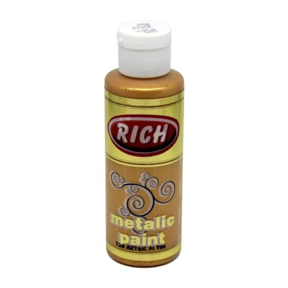 Rich Metalik Akrilik Boya 120 cc. 728 AZTEK ALTIN ürün görseli 1