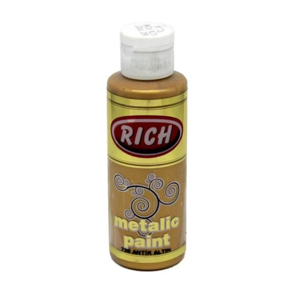 Rich Metalik Akrilik Boya 120 cc. 726 ANTİK ALTIN ürün görseli 1