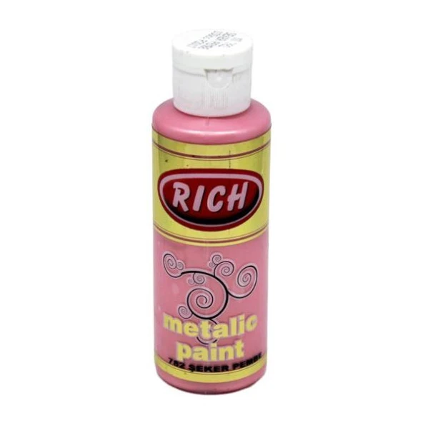 Rich Metalik Akrilik Boya 120 cc. 782 ŞEKER PEMBE ürün görseli 1