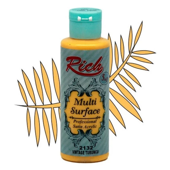 Rich Multi Surface Her Yüzey İçin Akrilik Boya 120 cc. 2132 VINTAGE TURUNCU ürün görseli 1