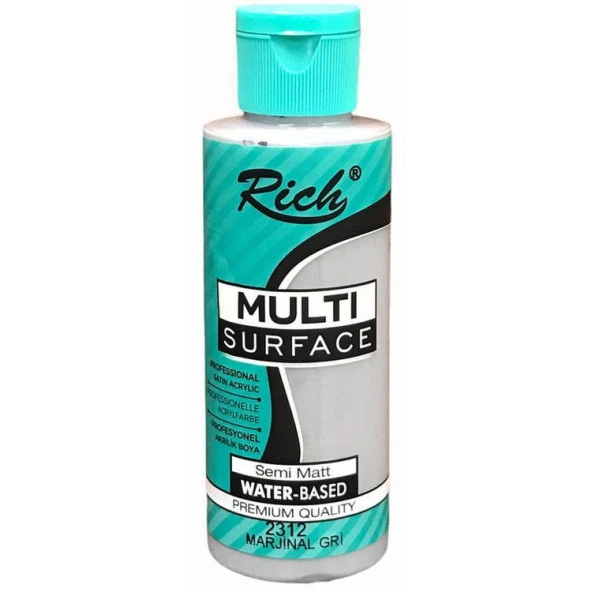 Rich Multi Surface Her Yüzey İçin Akrilik Boya 120 cc. 2312 MARJİNAL GRİ ürün görseli 1