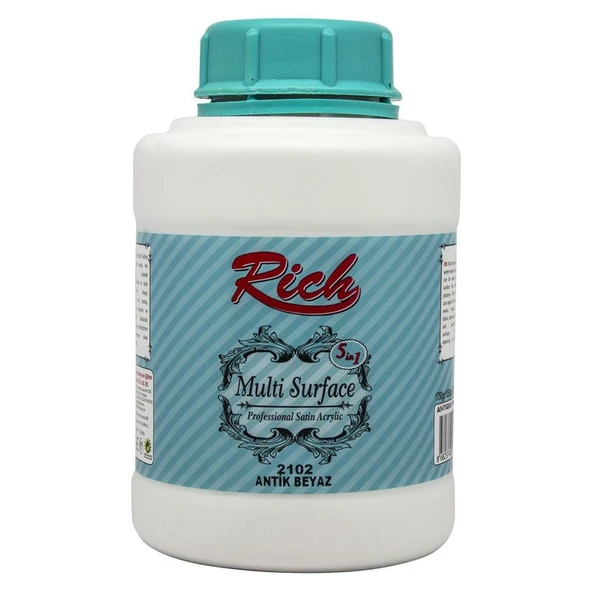 Rich Multi Surface Her Yüzey İçin Akrilik Boya 1250 cc 2102 ANTİK BEYAZ ürün görseli 1