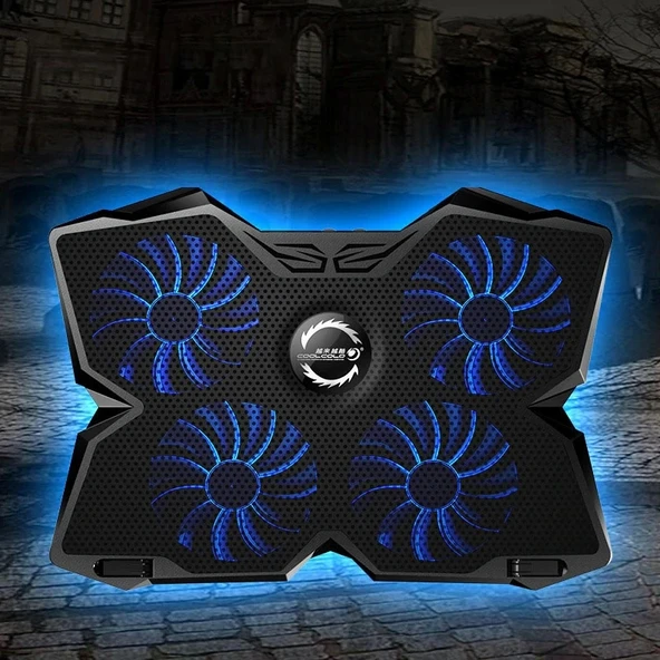 COOLCOLD Gaming 4 Fanlı Işıklı Notebook Laptop Soğutucu Stand ürün görseli 1