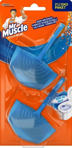 Mr. Muscle Klozet Blok Aqua Mavi 2li Koku Giderici ürün görseli 1