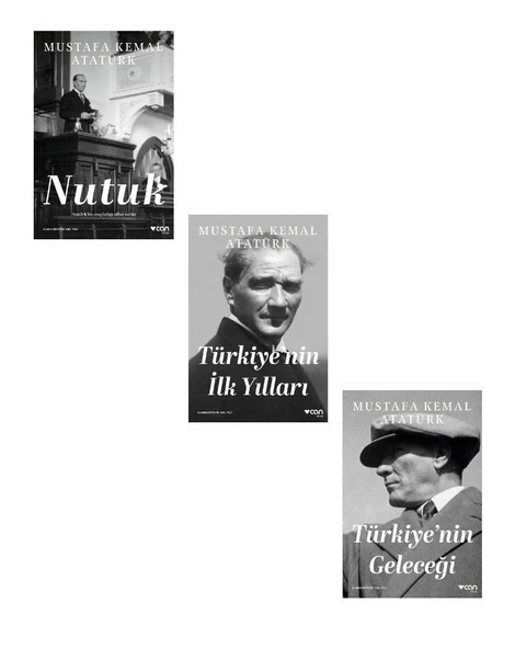 Mustafa Kemal Atatürk Seti 3 Kitap (Türkiye'nin İlk Yılları + Türkiye'nin Geleceği + Nutuk) ürün görseli 1