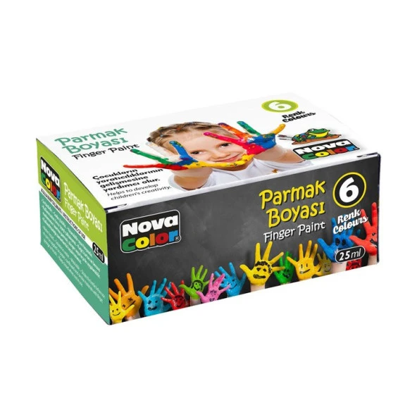 Nova Color Parmak Boyası 6 Renk x 25 ml. ürün görseli 1