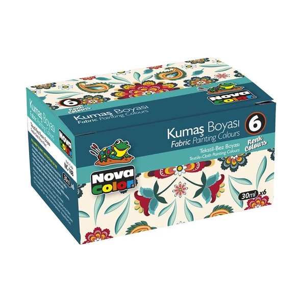Nova Color Kumaş Boyası 6 Renk x 30 ml. Set ürün görseli 1