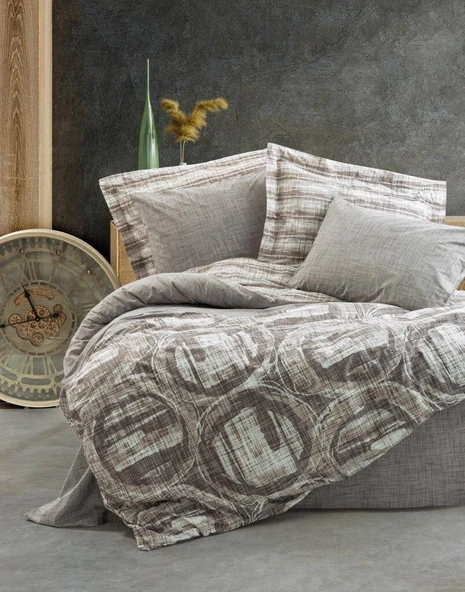 Cotton Box Modern Çift Kişilik Nevresim Takımı Root Vizon ürün görseli 1
