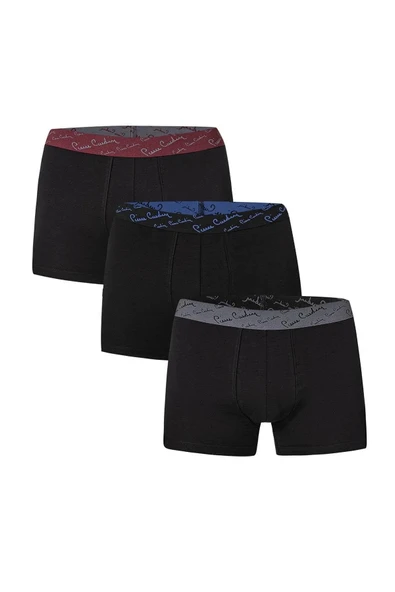 Pierre Cardin Erkek 3lü Stretch Boxer Siyah ürün görseli 1