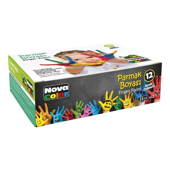 Nova Color Parmak Boyası 12 Renk x 25 ml. ürün görseli 1