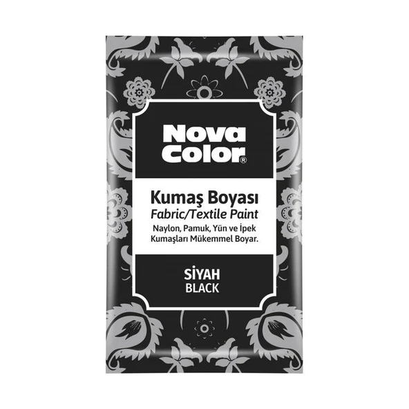 Nova Color Toz Kumaş Boyası 12 gr SİYAH ürün görseli 1