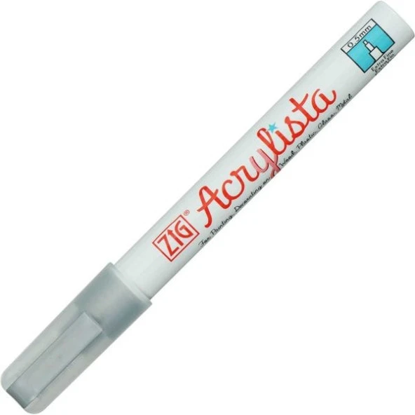 Zig Acrylista Marker Akrilik Boyama Kalemi 0.5 mm Fine Uç GÜMÜŞ ürün görseli 1