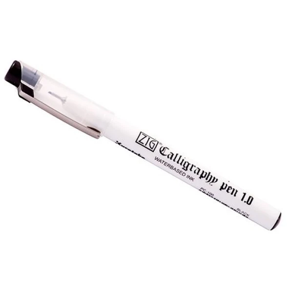 Zig Calligraphy Pen YAN KESİK Kaligrafi Kalemi 1.0 mm Siyah ürün görseli 1