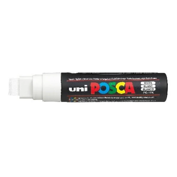 Uni Posca PC-17K Boyama Markörü 15 mm Kesik Uç BEYAZ ürün görseli 1