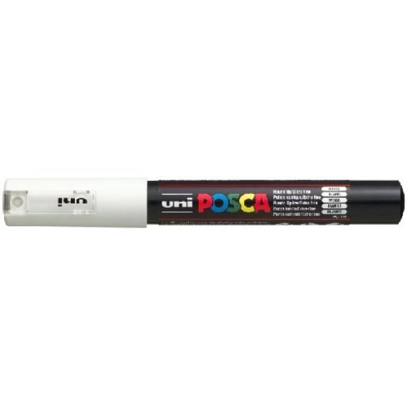 Uni Posca PC-1M Boyama Markörü 0.7 mm BEYAZ ürün görseli 1