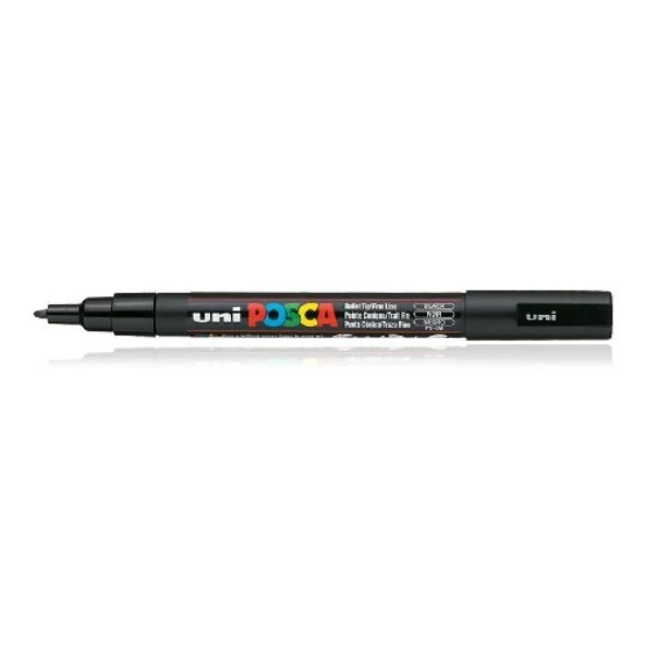 Uni Posca PC-3M Boyama Markörü 0.9-1.3 mm SİYAH ürün görseli 1