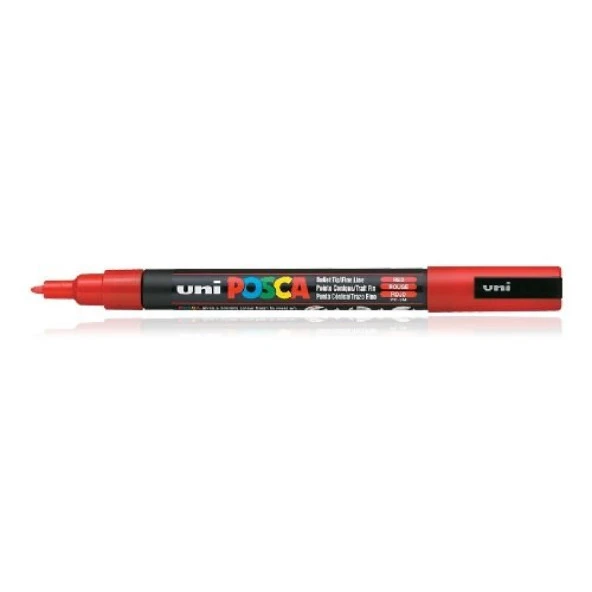 Uni Posca PC-3M Boyama Markörü 0.9-1.3 mm KIRMIZI ürün görseli 1