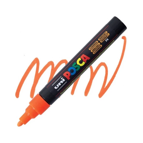 Uni Posca PC-5M Boyama Markörü 1.8-2.5 mm FLORESAN TURUNCU ürün görseli 1