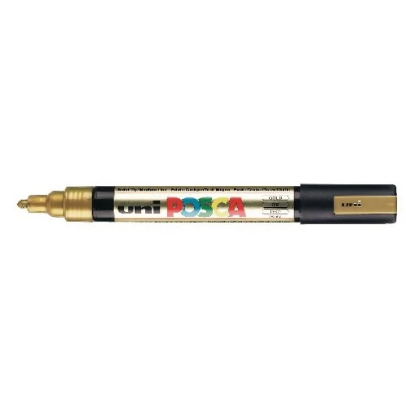 Uni Posca PC-5M Boyama Markörü 1.8-2.5 mm METALİK ALTIN ürün görseli 1