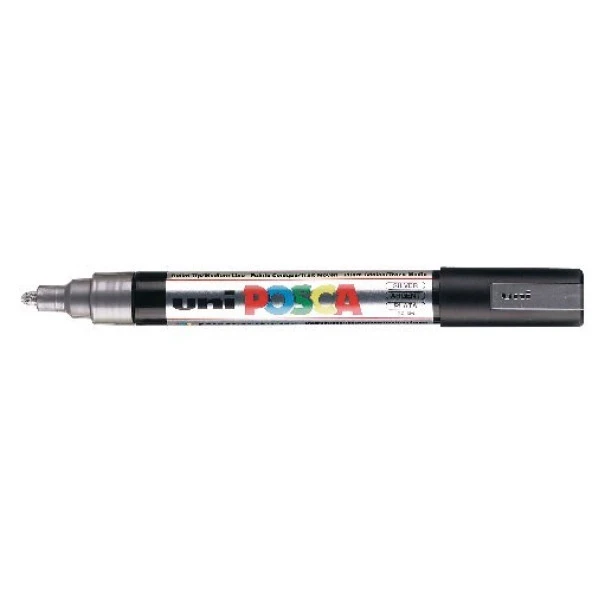 Uni Posca PC-5M Boyama Markörü 1.8-2.5 mm METALİK GÜMÜŞ ürün görseli 1