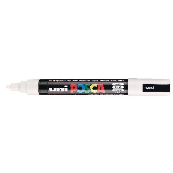 Uni Posca PC-5M Boyama Markörü 1.8-2.5 mm BEYAZ ürün görseli 1