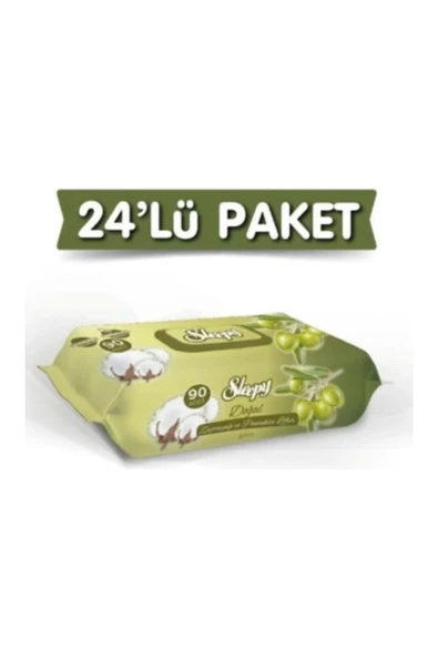 Sleepy Zeytinyağlı Islak Havlu 90'lı Islak Mendil, Havlu 24X90 2160 Yaprak ürün görseli 1