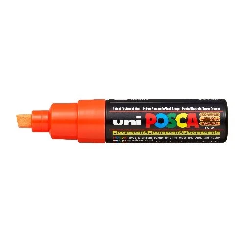 Uni Posca PC-8K Boyama Markörü 8 mm Kesik Uç FLORESAN TURUNCU ürün görseli 1