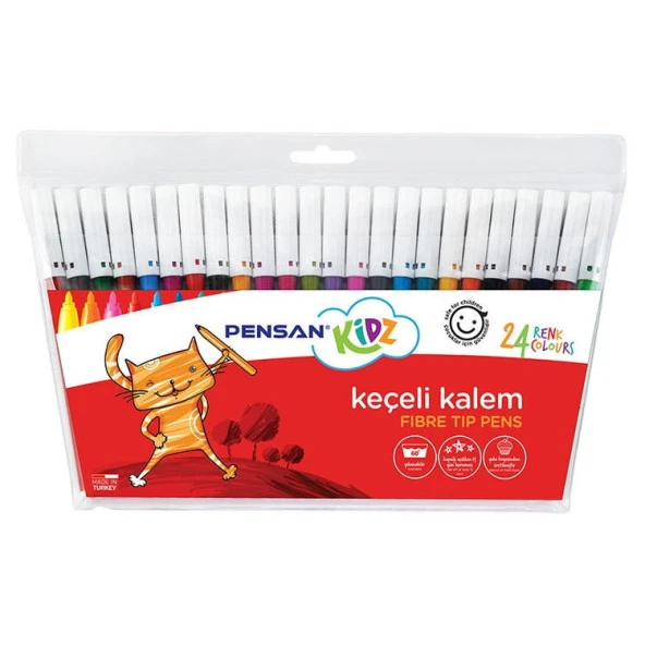 Pensan Kidz Keçeli Boya Kalemi 24 Renk ürün görseli 1