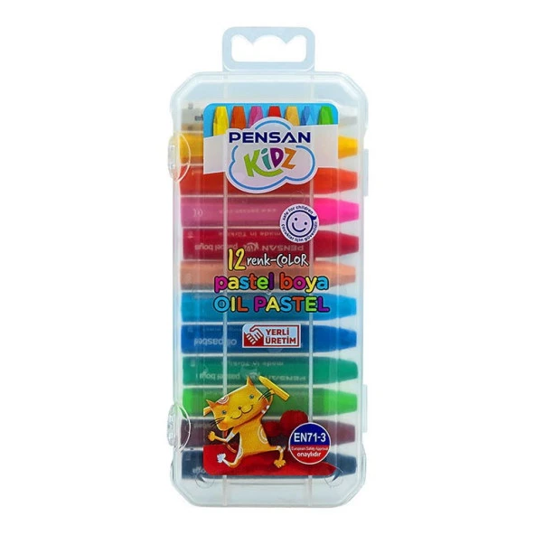 Pensan Kidz Pratik Kutulu Pastel Boya 12 Renk ürün görseli 1