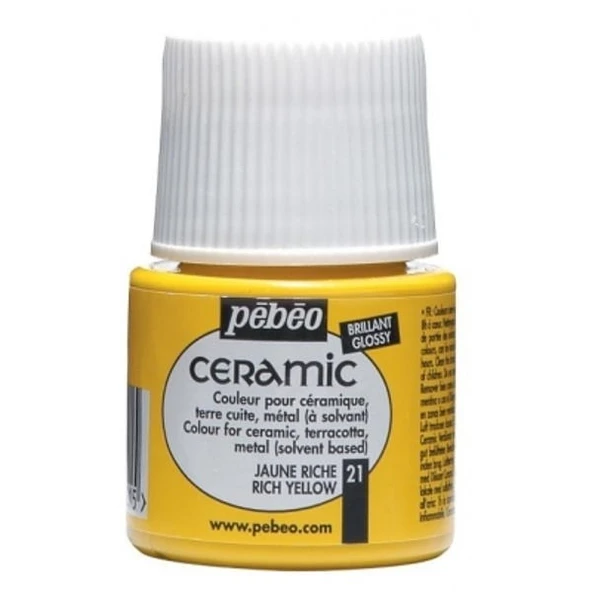 Pebeo Ceramic Seramik Boyası 21 Rich Yellow ürün görseli 1