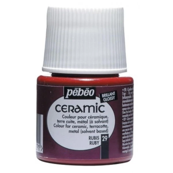 Pebeo Ceramic Seramik Boyası 29 Ruby ürün görseli 1