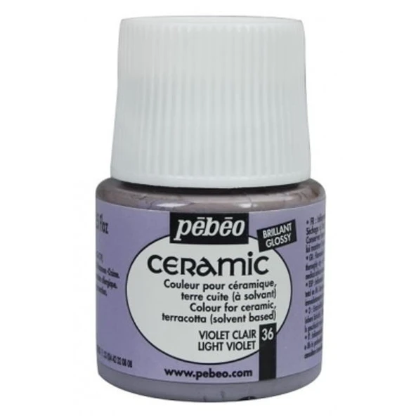 Pebeo Ceramic Seramik Boyası 36 Light Violet ürün görseli 1