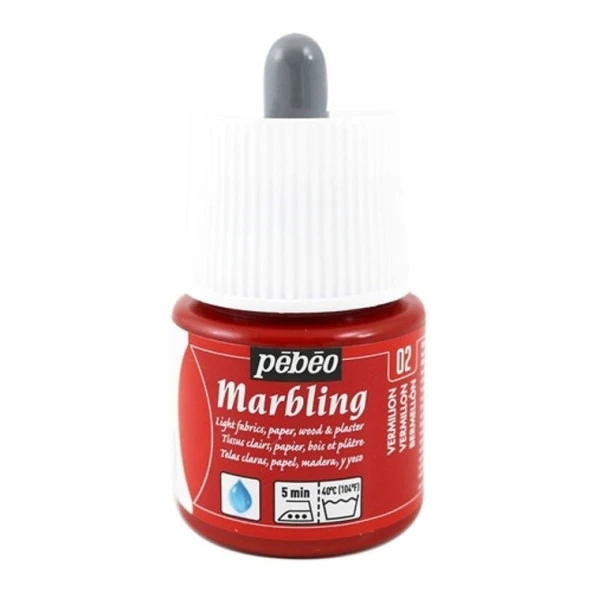 Pebeo Marbling Ebru Boyası 02 Vermilion ürün görseli 1