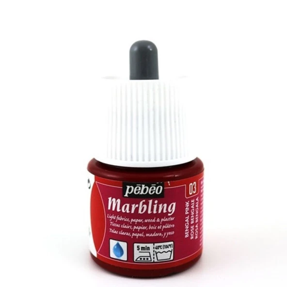 Pebeo Marbling Ebru Boyası 03 Bengal Pink ürün görseli 1