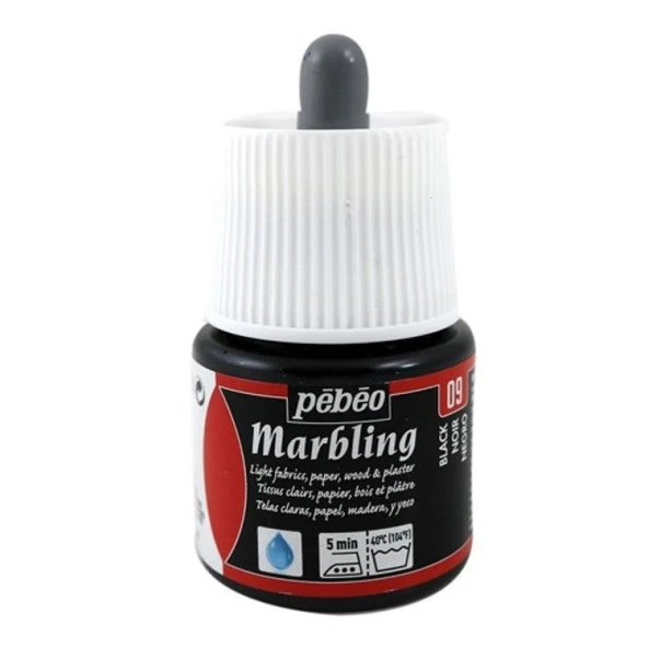 Pebeo Marbling Ebru Boyası 09 Black ürün görseli 1