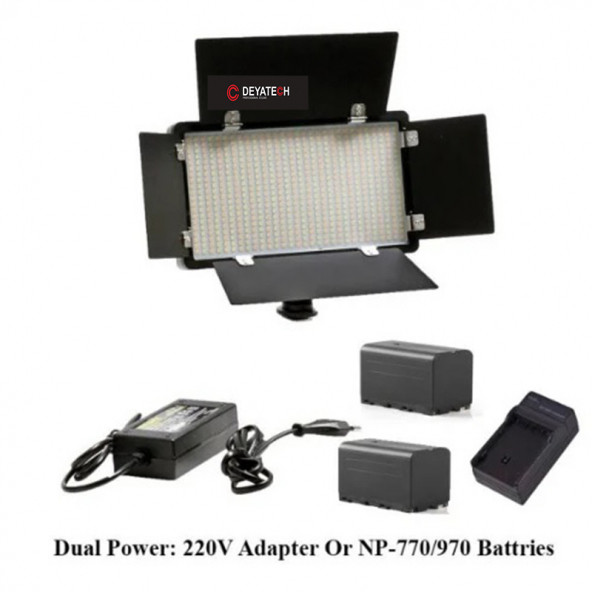 Deyatech Pro Led 800 Video YouTube Çekim Işığı Çift Bataryalı Led Aydınlatma Işık ürün görseli 1
